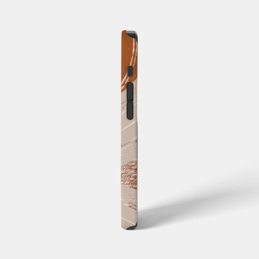 Abstracte Boho Art, Aardse Tones iPhone Hoesje (Linkerkant)