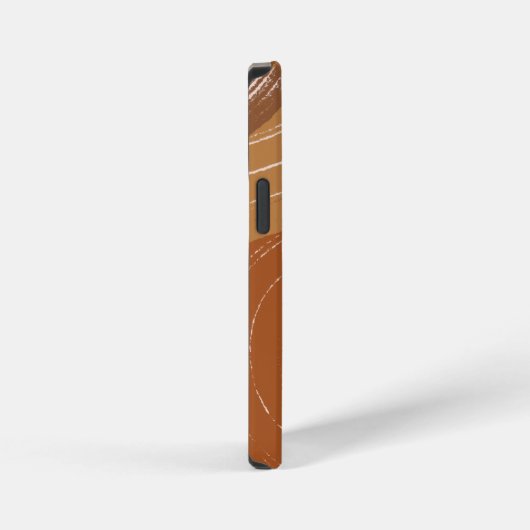 Abstracte Boho Art, Aardse Tones iPhone Hoesje (Rechterkant)