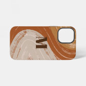Abstracte Boho Art, Aardse Tones iPhone Hoesje (Achterkant horizontaal)