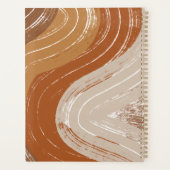 Abstracte Boho Art, Earthy Tones Boho Planner (Achterkant)