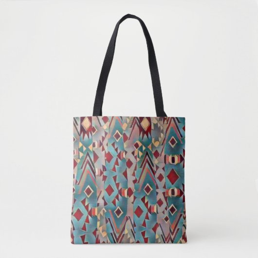 Abstracte Boho Aztec Tote Bag (Voorkant)