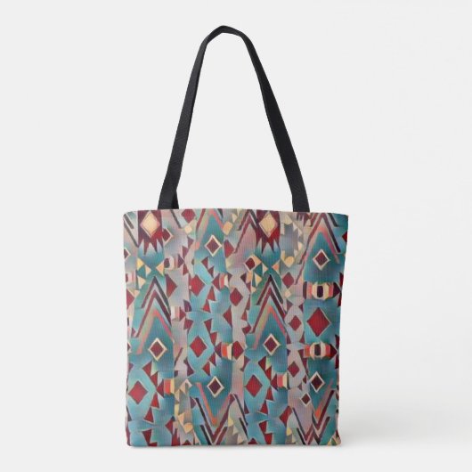 Abstracte Boho Aztec Tote Bag (Achterkant)