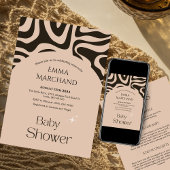 Abstracte Boho Baby shower uitnodiging