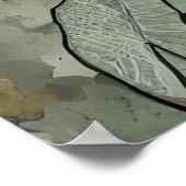 Abstracte Boho bloemensalie en beige Poster (Hoek)