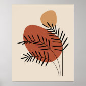 Abstracte Boho Branch Plant Art Décor Poster (Voorkant)