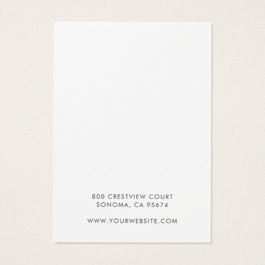 Abstracte Boho Earring Ketting Display Card Visitekaartje (Achterkant)