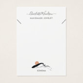 Abstracte Boho Earring Ketting Display Card Visitekaartje (Voorkant)