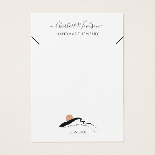 Abstracte Boho Earring Ketting Display Card Visitekaartje (Voorkant)