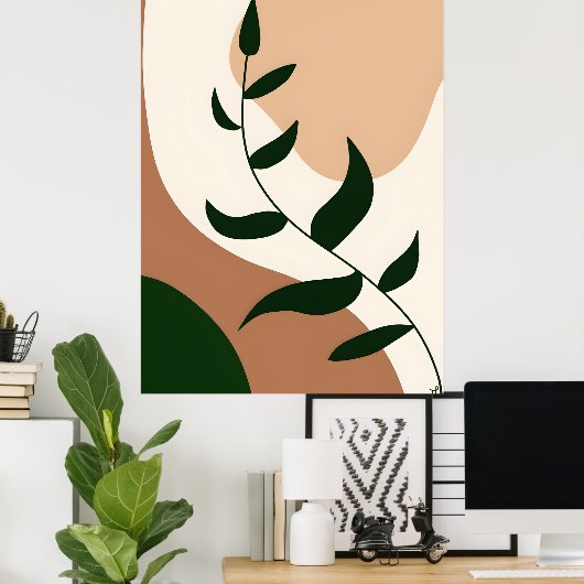 Abstracte Boho en moderne Clip Art Printable 2026 Poster (Thuiskantoor)