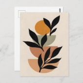 Abstracte Boho en moderne Clip Art Printable Briefkaart (Voorkant / Achterkant)