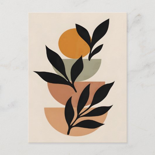 Abstracte Boho en moderne Clip Art Printable Briefkaart (Voorkant)