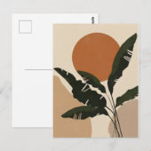 Abstracte Boho en moderne Clip Art Printable Briefkaart (Voorkant / Achterkant)