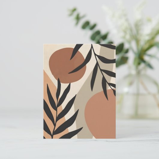 Abstracte Boho en moderne Clip Art Printable Briefkaart (Staand voorkant)