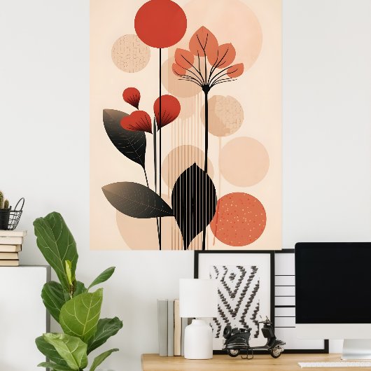 Abstracte Boho en moderne Clip Art Printable Poster (Thuiskantoor)