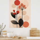 Abstracte Boho en moderne Clip Art Printable Poster (Keuken)