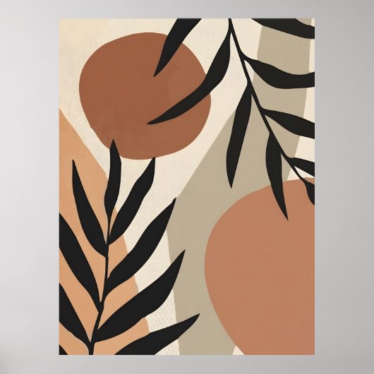 Abstracte Boho en moderne Clip Art Printable Poster (Voorkant)