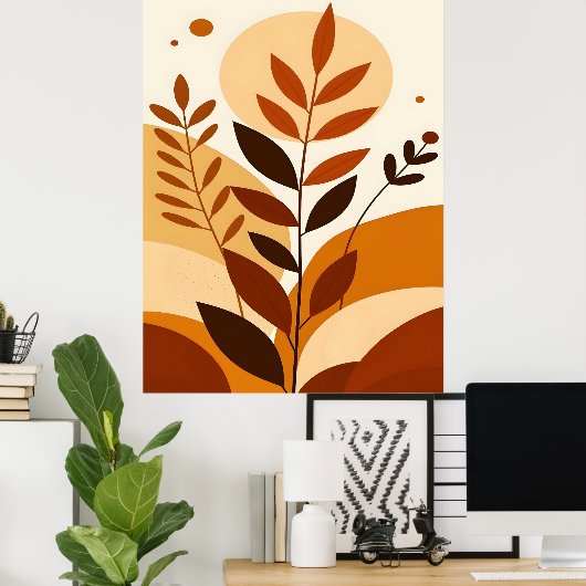 Abstracte Boho en moderne Clip Art Printable Poster (Thuiskantoor)