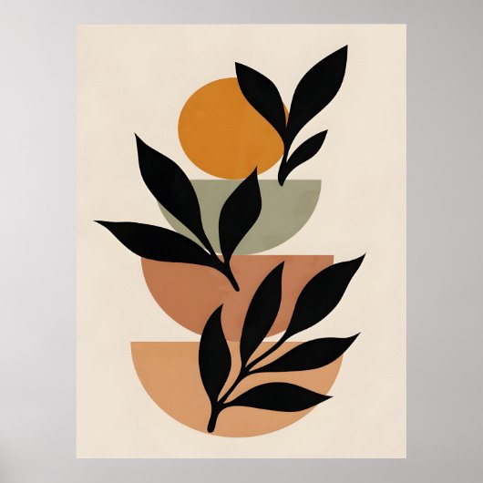 Abstracte Boho en moderne Clip Art Printable Poster (Voorkant)