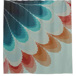 Abstracte Boho Fan Douchegordijn