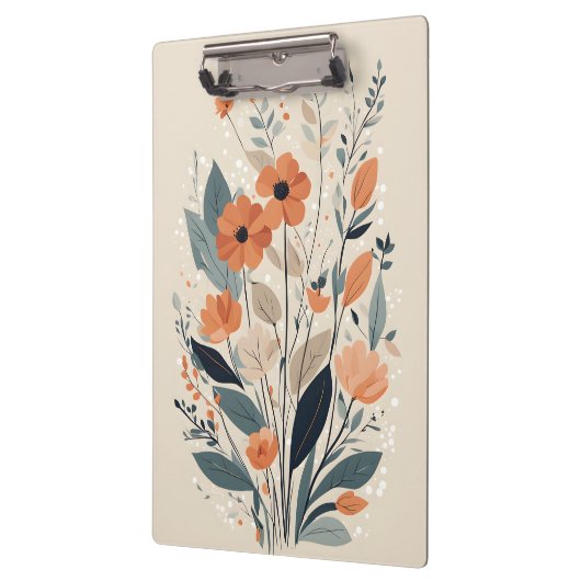 Abstracte Boho Floral Klembord (Links)