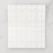 Abstracte Boho Gold Arches Wedding Plaatskaartje (Binnenkant ongevouwen)