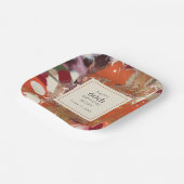 Abstracte Boho Herfst Kleurrijke 60ste Verjaardag Papieren Bordje (Gebogen)