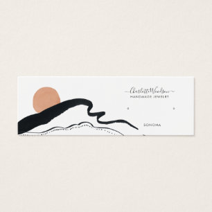 Abstracte Boho Jewelry Earring Display Card Mini Visitekaartjes