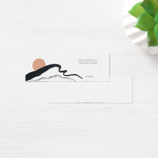 Abstracte Boho Jewelry Earring Display Card Mini Visitekaartjes (Bureau)