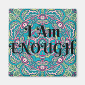Abstracte Boho Mandala Ik ben genoeg bevestigend Magneet (Voorkant)