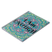Abstracte Boho Mandala Ik ben genoeg bevestigend Notitieboek (Linkerzijde)