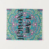 Abstracte Boho Mandala Ik ben genoeg bevestigend Wandkleed (Voorkant (horizontaal))