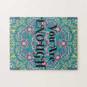 Abstracte Boho Mandala U bent voldoende bevalling Legpuzzel (Horizontaal)
