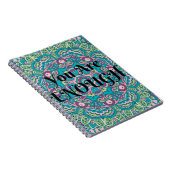 Abstracte Boho Mandala U bent voldoende bevalling Notitieboek (Rechterzijde)