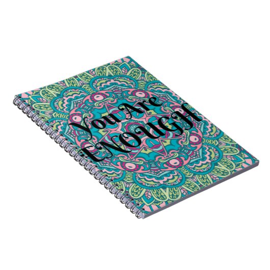 Abstracte Boho Mandala U bent voldoende bevalling Notitieboek (Rechterzijde)