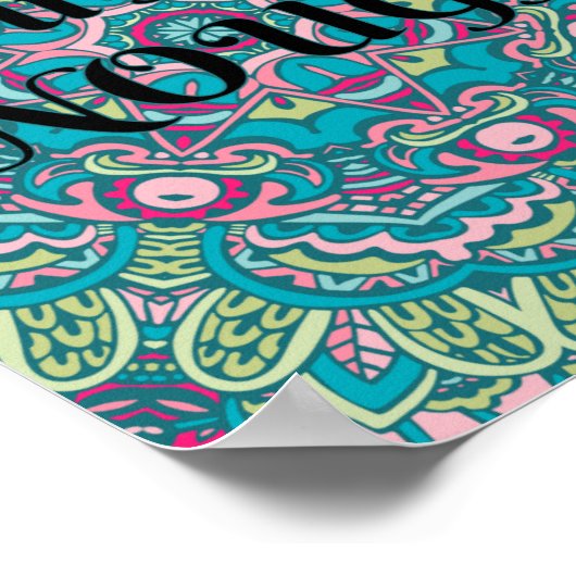 Abstracte Boho Mandala U bent voldoende bevalling Poster (Hoek)