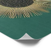 Abstracte Boho Minimalistische Geometrische Sun Wa Poster (Hoek)