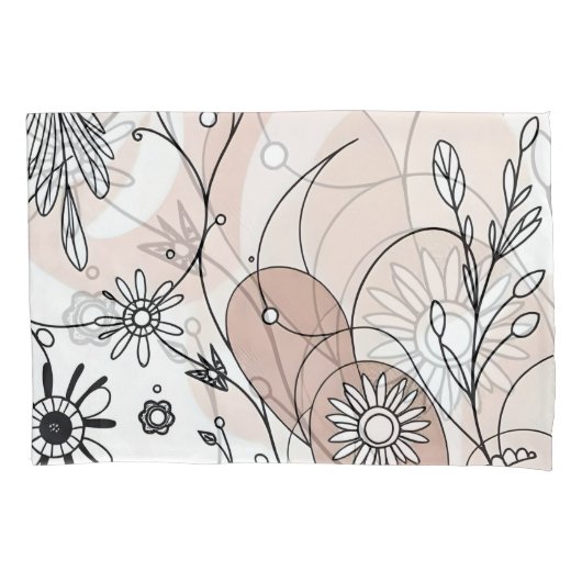 Abstracte Boho Moderne Minimalistische Stijl Kussensloop (Voorkant)