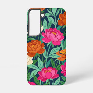 Abstracte Boho Pioenrozen Vlinders Samsung Hoesjes Galaxy Hoesje
