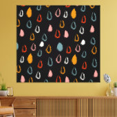 Abstracte Boho regendruppels, tribal doodle. Canvas Afdruk (Insitu (Woonkamer))