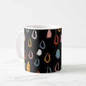 Abstracte Boho regendruppels, tribal doodle. Koffiemok (Voorkant links)