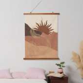Abstracte Boho Terracotta Bisque Sun Mountains Hangend Wandkleed (Slaapkamer)