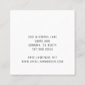 Abstracte Boho Terracotta Jewelry Designer Vierkante Visitekaartje (Achterkant)