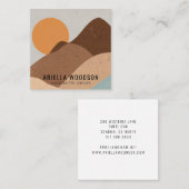 Abstracte Boho Terracotta Sand Jewelry Designer Vierkante Visitekaartje (Voorkant / Achterkant)