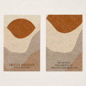 Abstracte Boho Terracotta Sand Jewelry Earring Visitekaartje (Voorkant /achterkant)