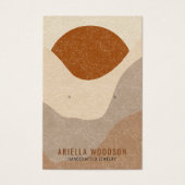 Abstracte Boho Terracotta Sand Jewelry Earring Visitekaartje (Voorkant)