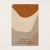 Abstracte Boho Terracotta Sand Jewelry Earring Visitekaartje (Achterkant)