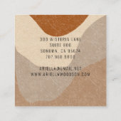 Abstracte Boho Terracotta Sand Vierkante Visitekaartje (Achterkant)