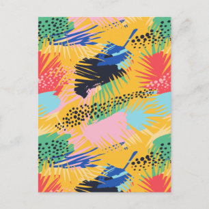 Abstracte Boho Tropical Palm Leaves Feestdagenkaart