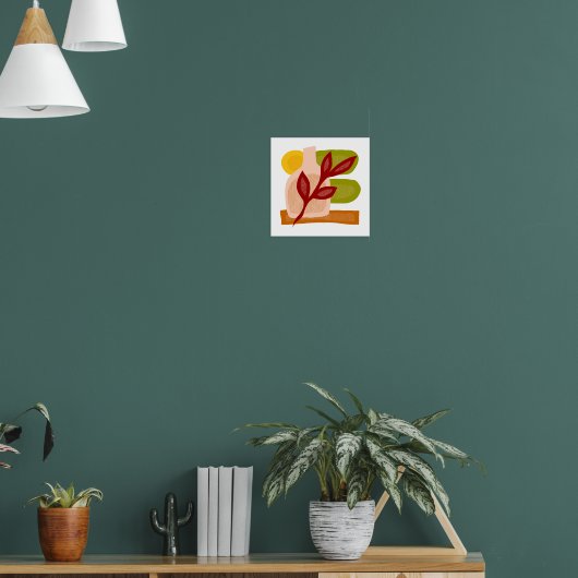 Abstracte Boho vaas stilleven Poster (Woonkamer 1)