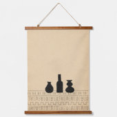 Abstracte boho-vasen hangend wandkleed (Voorkant)